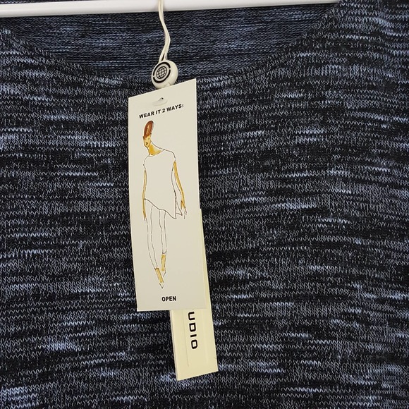 Max Studio NWT Space Dye Tie Hem Sweater Blue XL - Picture 9 of 15